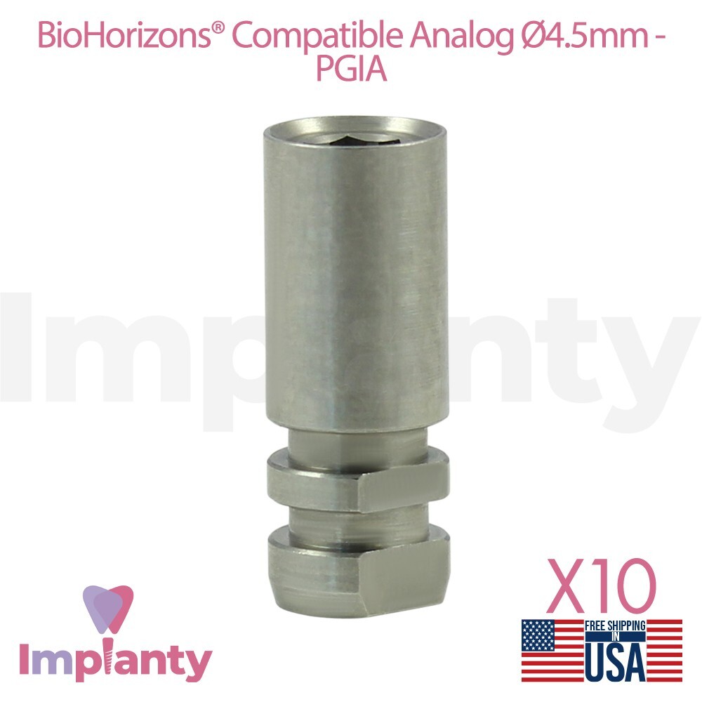 X10 Ø4.5mm Analog For BioHorizons Compatible PGIA Prosthetic Dental Replica Lab