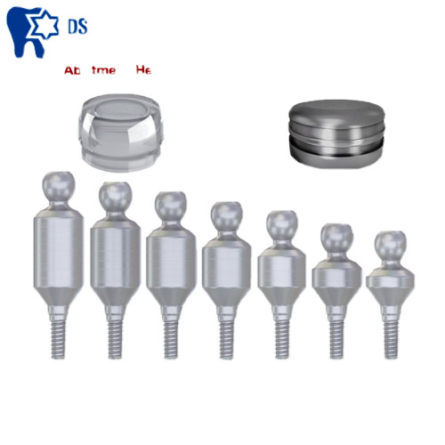 Dental Ball Attachment Kit Silicone Caps Isolate Ring & Housing
