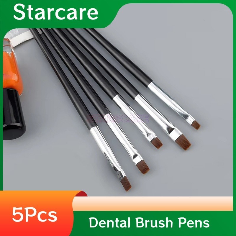 5 Pcs Dental Composite Resin Veneer Cement Porcelain Brushes Silicone Brush Pen