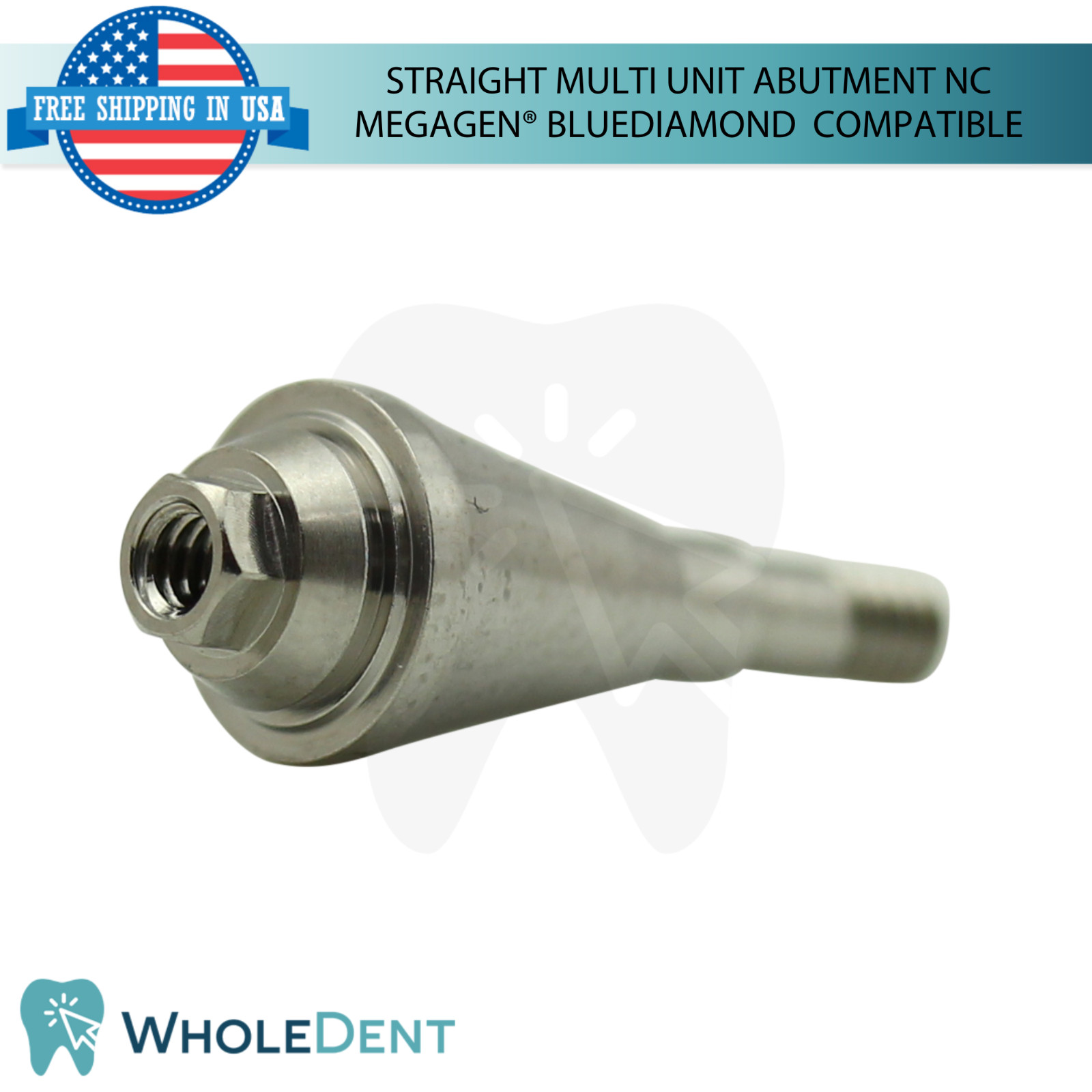 10x Straight Multi Unit Prosthetic Ø4.8mm NC Megagen® BlueDiamond Compatible