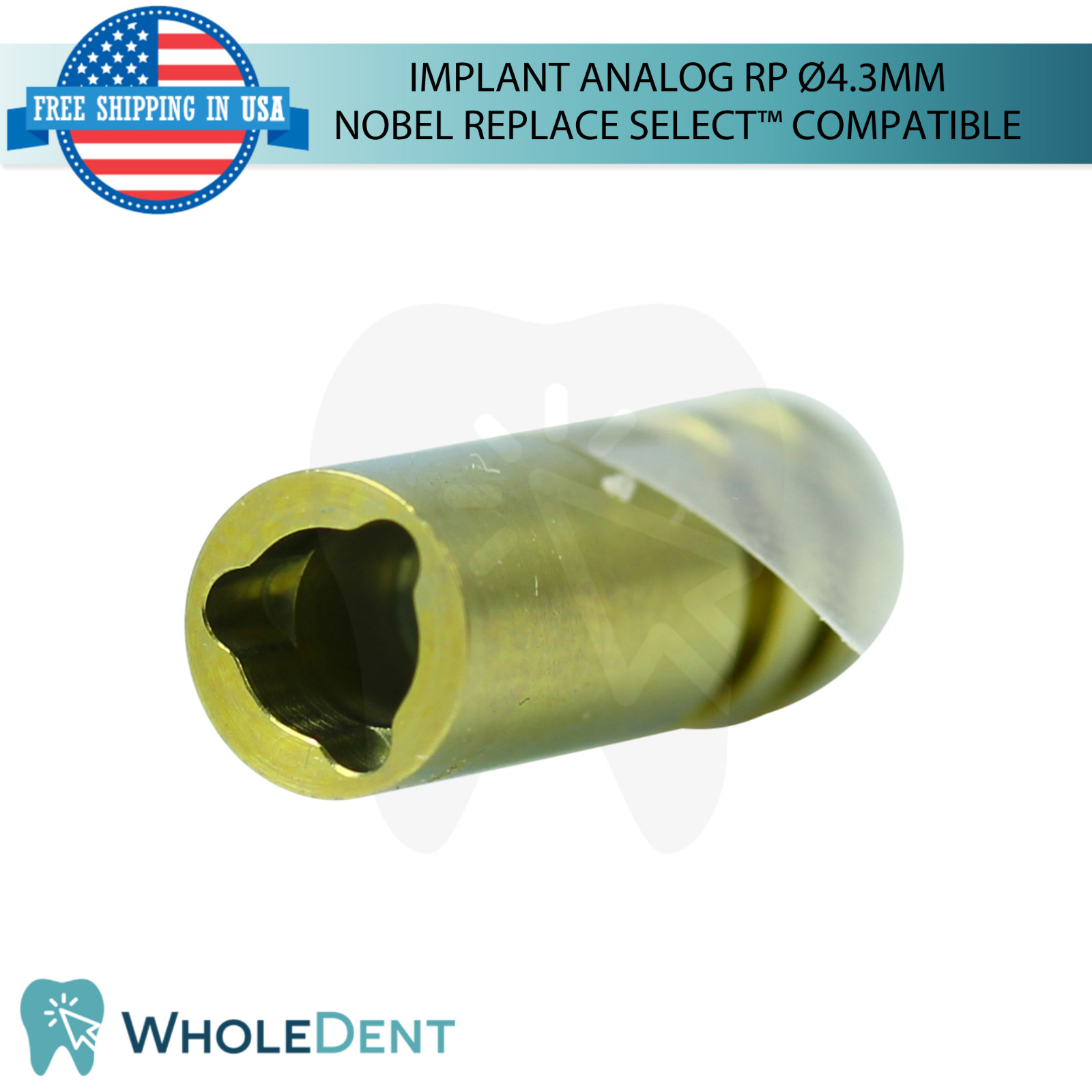 1x Dental Fixture Analog Ø4.3mm Regular RP N0bel Replace Select™ Compatible