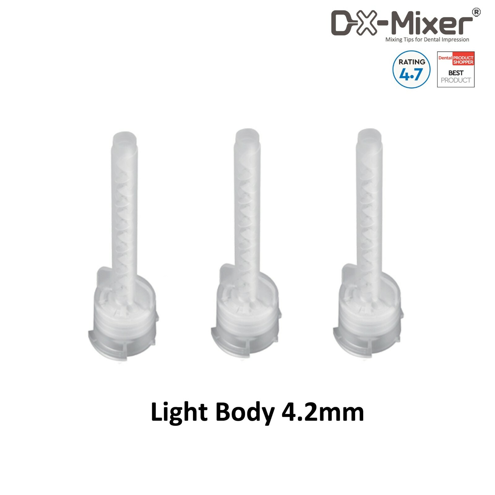 240 pcs Impression Dental HP Mixing Tips 4.2mm Light Body VPS/PVS – DX-Mixer®