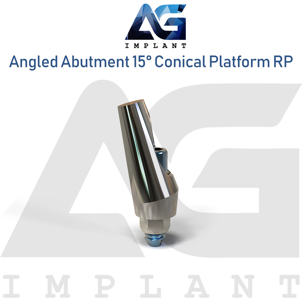 10 Angled Prosthetic System 15° RP Titanium Conical Connection Hex 2.65mm