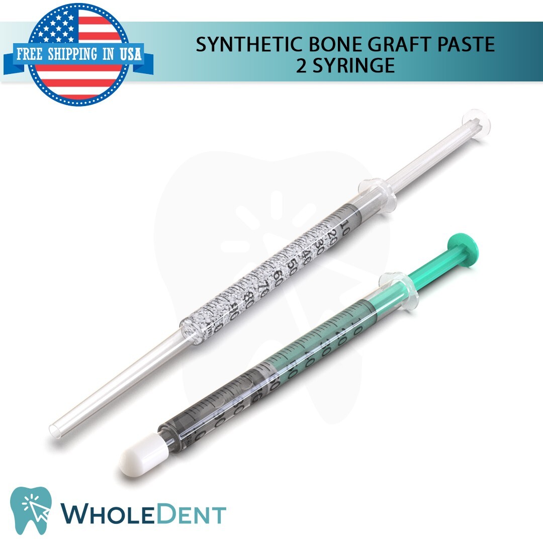 Synthetic Substitute 2 Syringes Material Sterile Dentistry Paste Regeneration