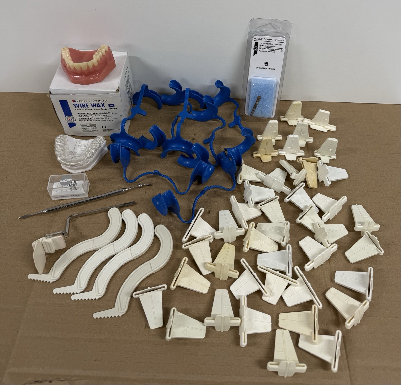 Dental Training & X-Ray Holder Lot Bitewing Arms Film Tabs Models Henry Schein