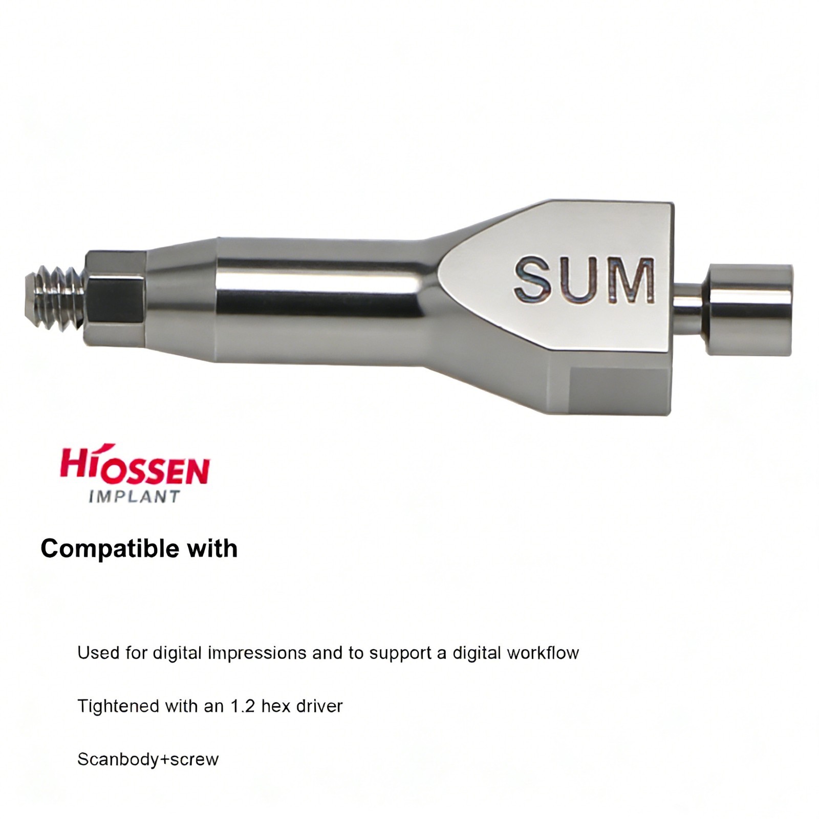 Hiossen Scan Body Mini/Regular Hex For CAD/CAM Digital Dental abutment/implants