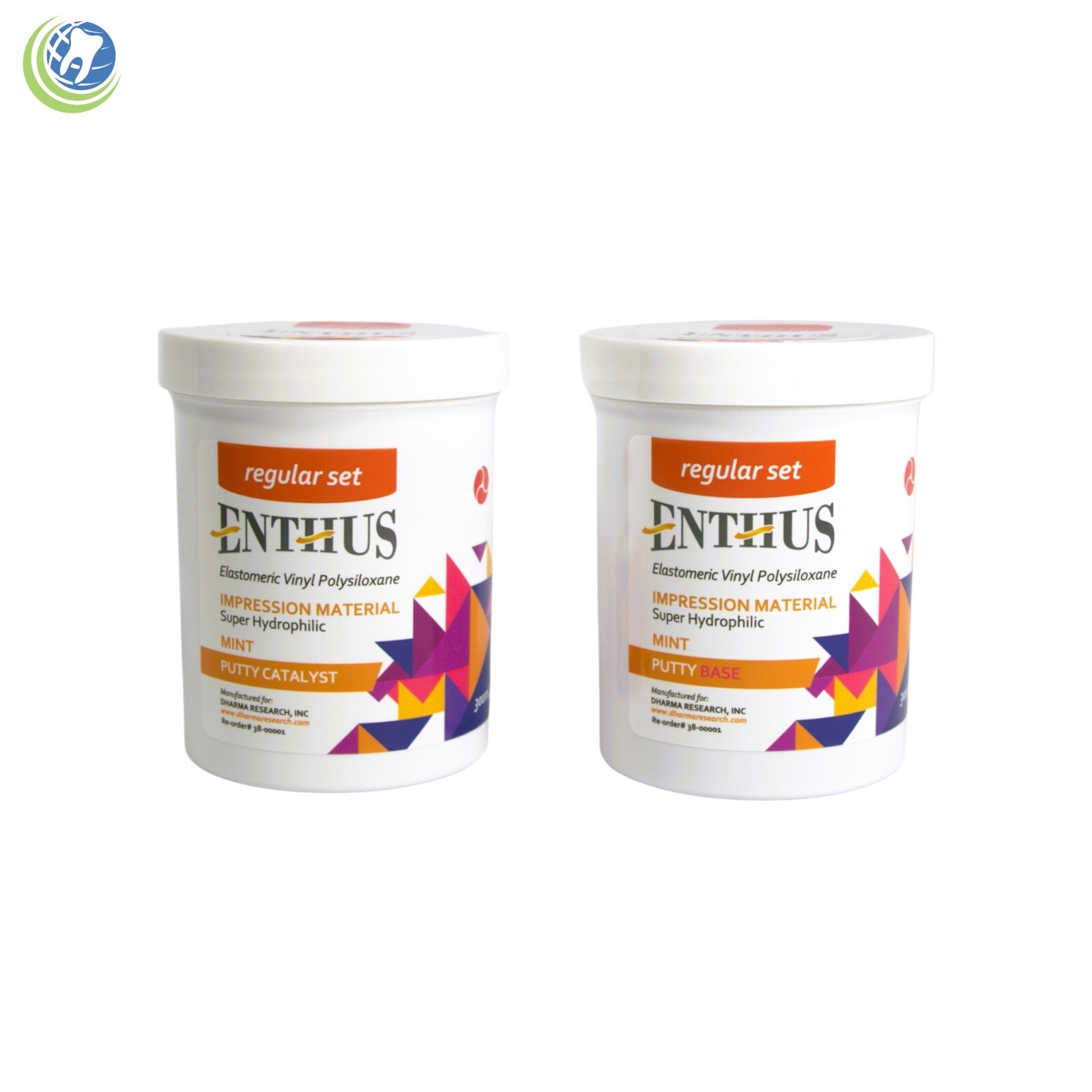DENTAL VPS IMPRESSION MATERIAL PUTTY REGULAR SET 300ml BASE & CATYST ENTHUS