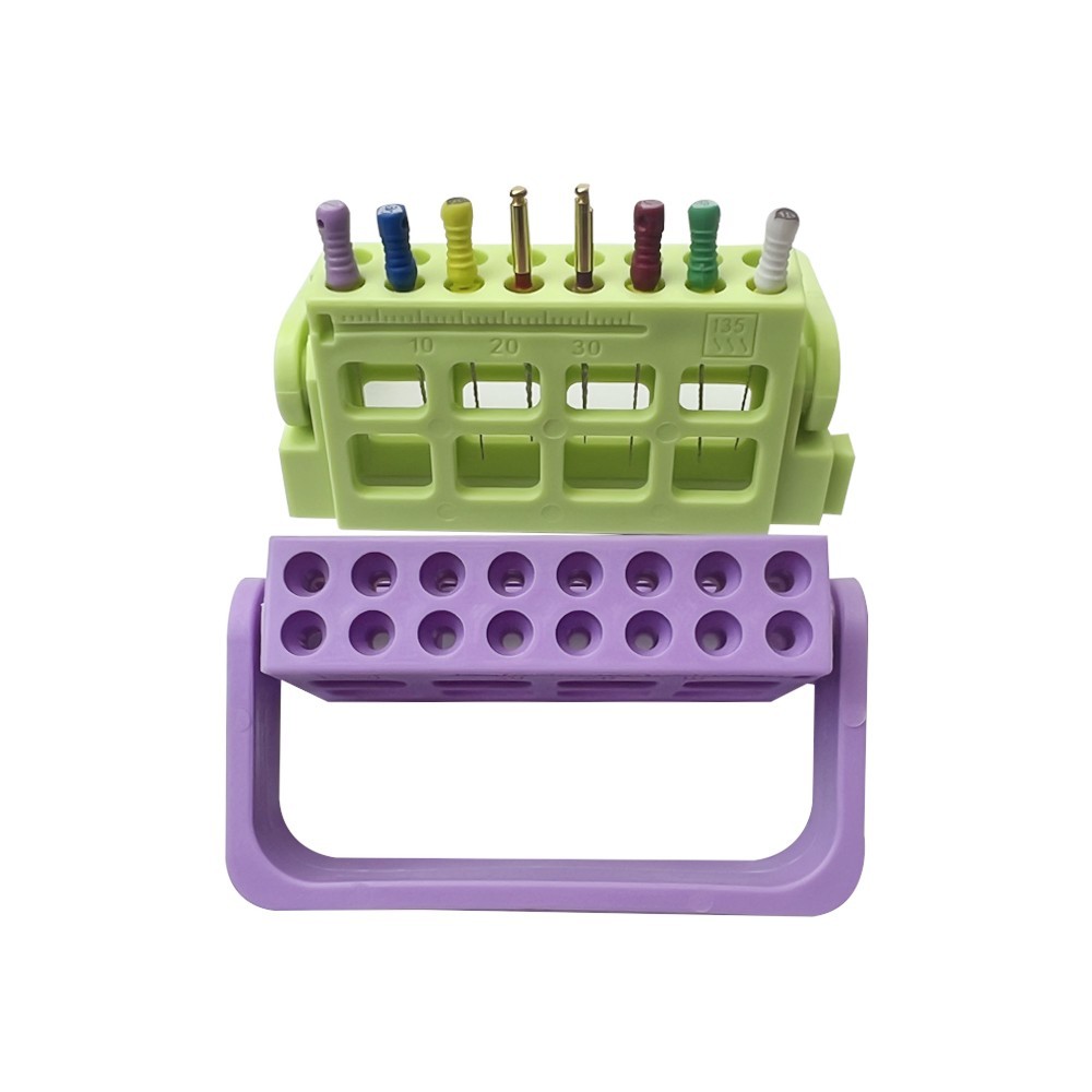 Dental Bur Endo Files Block Holder Stand Disinfection Box 16 Holes Autoclave