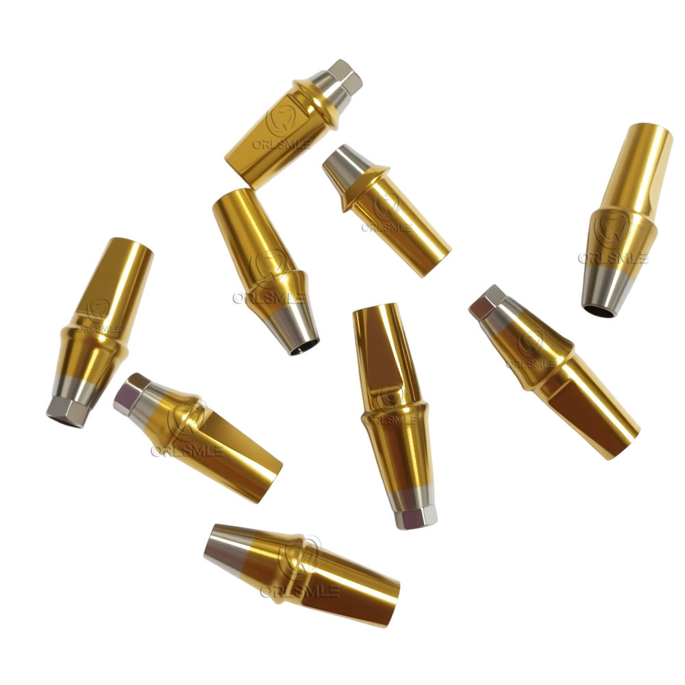 10Pcs Dental Ti Straight abutment fits Osstem Hiossen Mini Regular Hex Non-Hex
