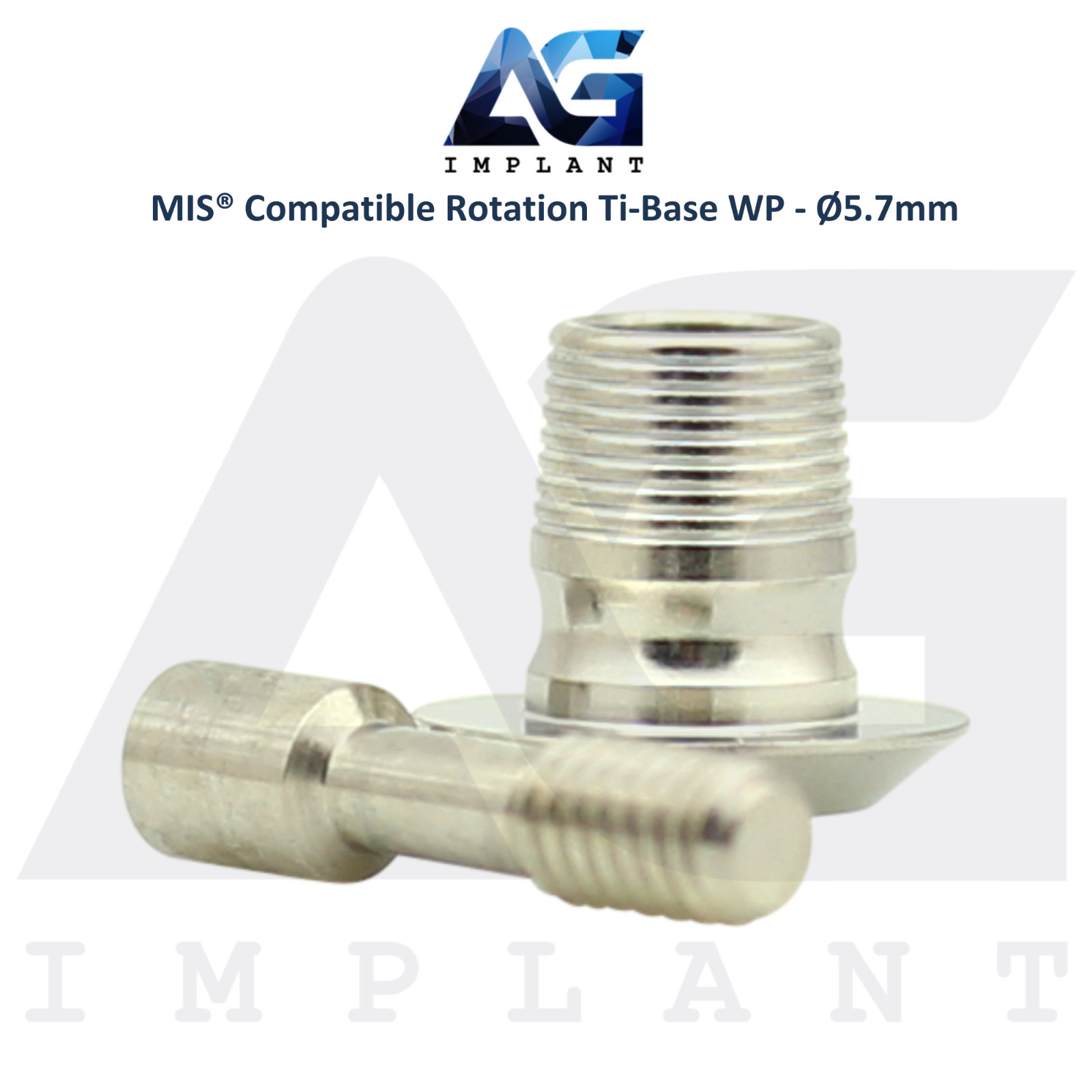 x5 Dental Ti-Base Rotation Ø5.7mm WP Compatible with MIS® Int Hex System 2.45mm