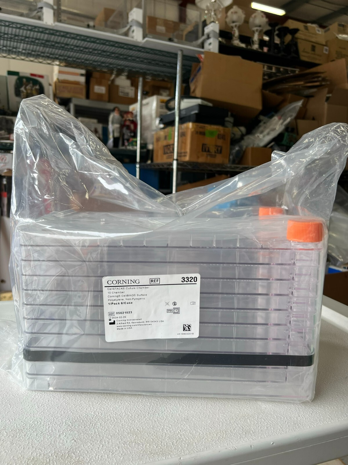 Corning® CellBIND® 3320 Polystyrene CellSTACK® – 10 Chamber with Vent Caps