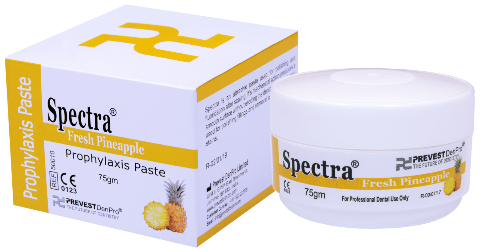 DENTAL PREVEST DENPRO SPECTRA PROPHYAXIS PASTE WITH PINEAPPLE FLUORIDE 75GM