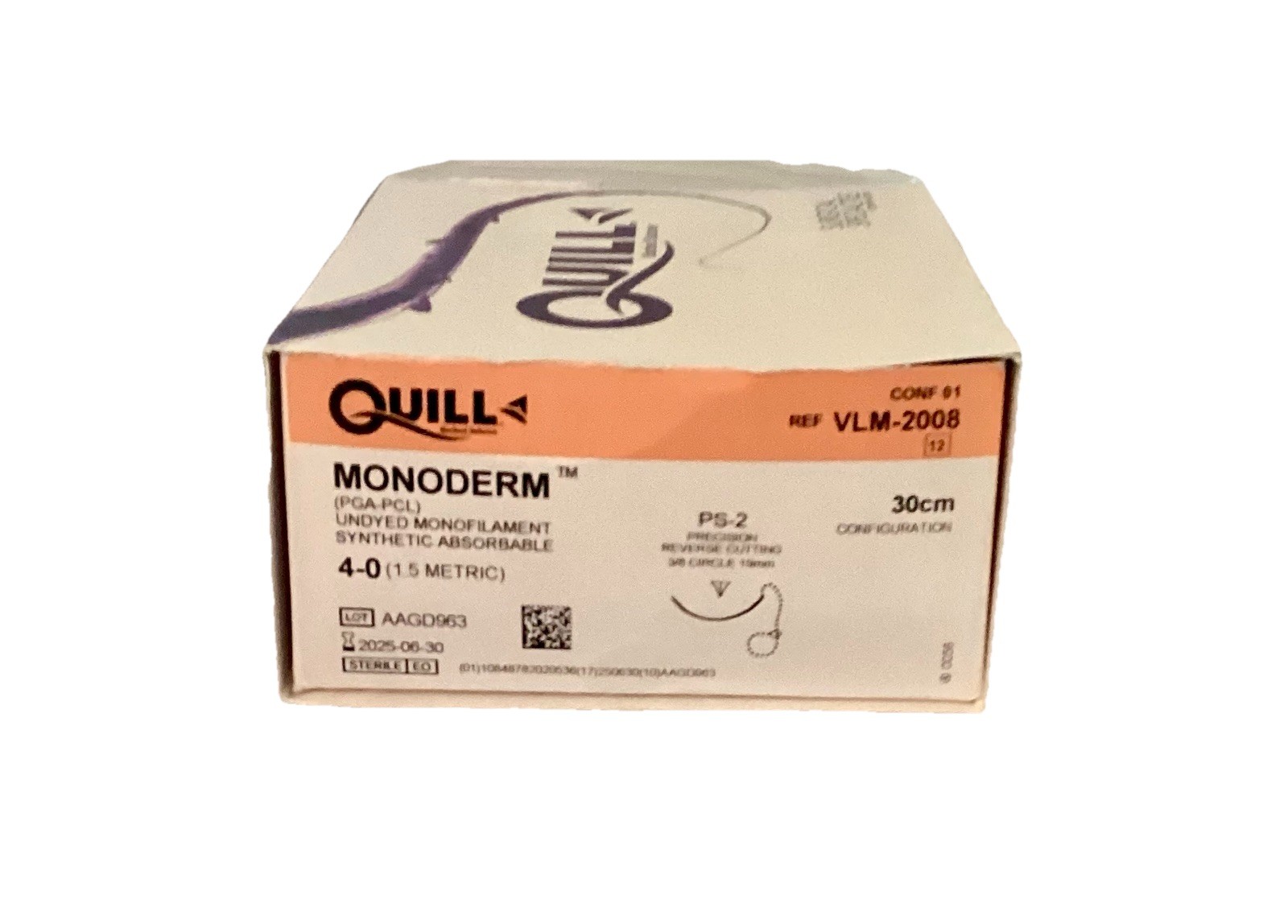 Surgical Training Sutures Quill Monoderm Absorbable Sz 4-0 Exp. 2025