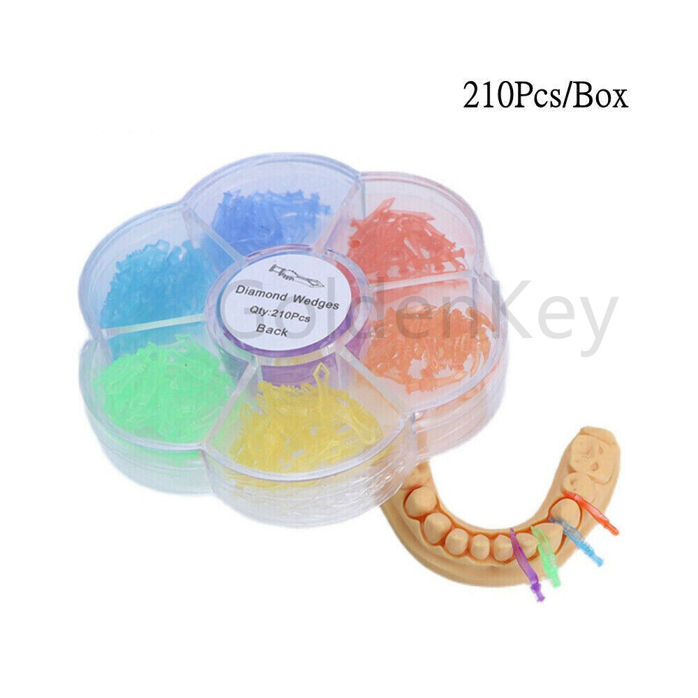 20Boxes Dental Plastic Colorful Diamond Wedges Interdental Wedge Matrices
