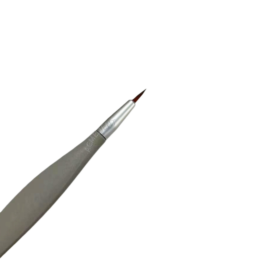 Dental Brush Pen Replaceable Brushes Tips Straight Curved Head Mini Micro Brush