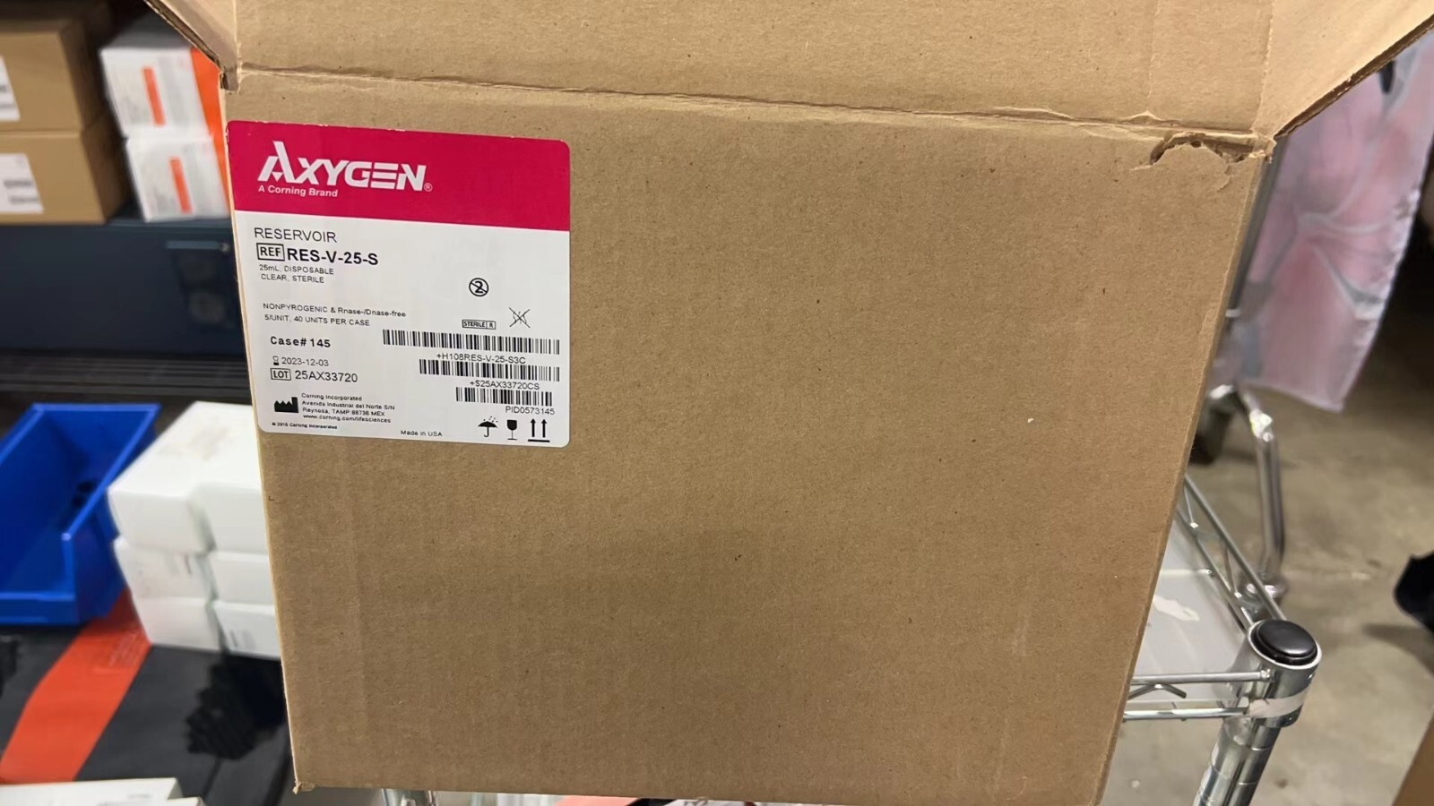 Axygen 25ml Disposable Sterile Reservoirs RES-V-25-S, 190 left