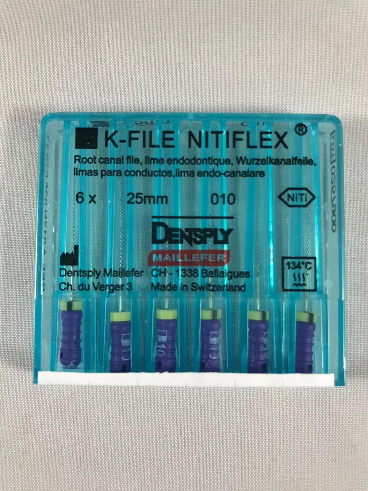 Dentsply Maillefer K-file Endodontic NiTiFlex steel 25mm All sizes – 30 files/pk