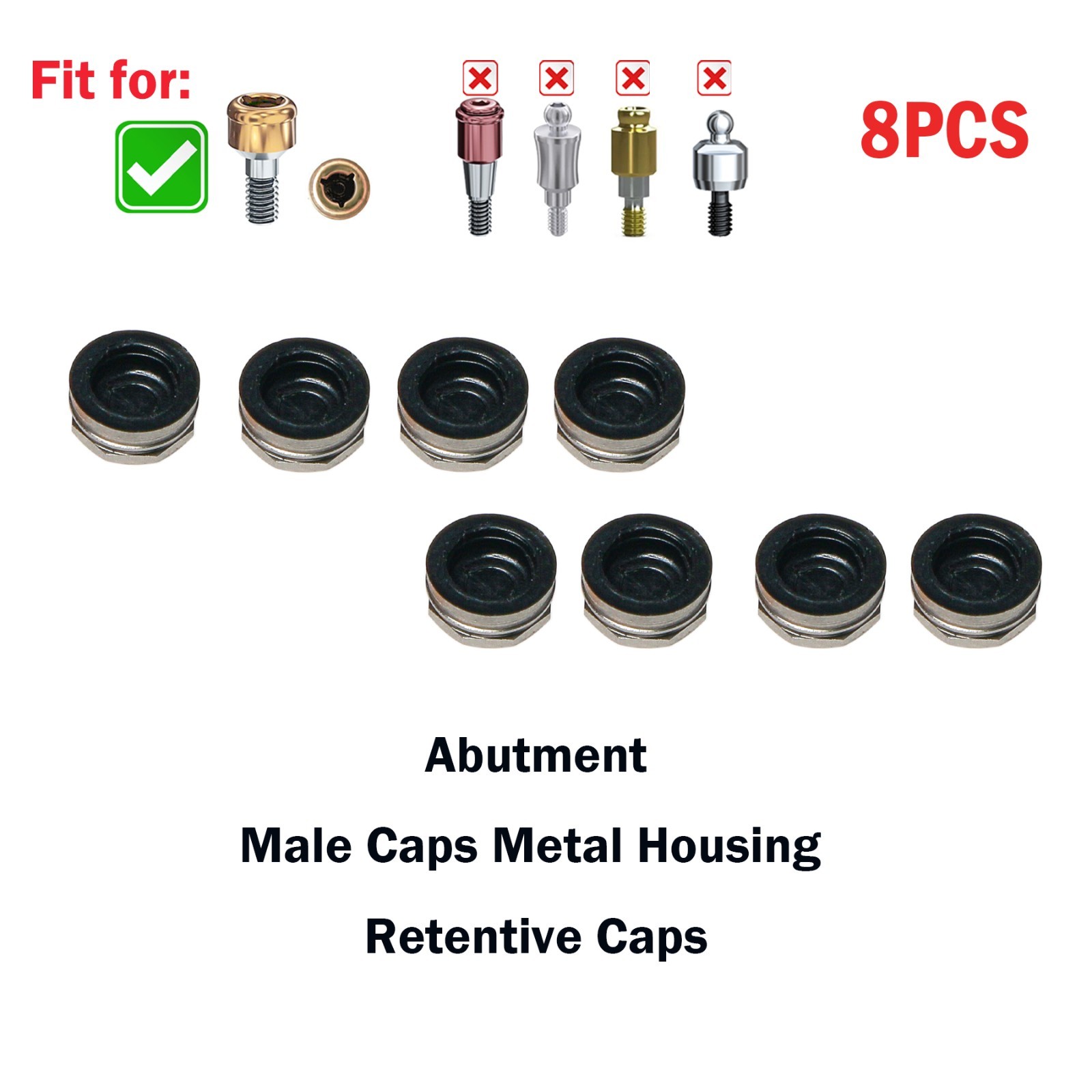 Zest Locator Dental Replacement Metal Housing &Black Lab Processing Cap Assembly