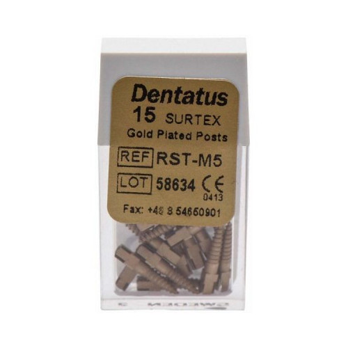 Dentatus RST-M5 Surtex Classic Gold Plated Posts Medium 5 M5 1.65 mm 12/Bx