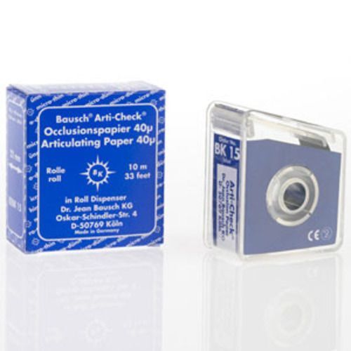 Bausch Arti-Check Micro-Thin .0016″ BLUE Articulating Paper, 22mm