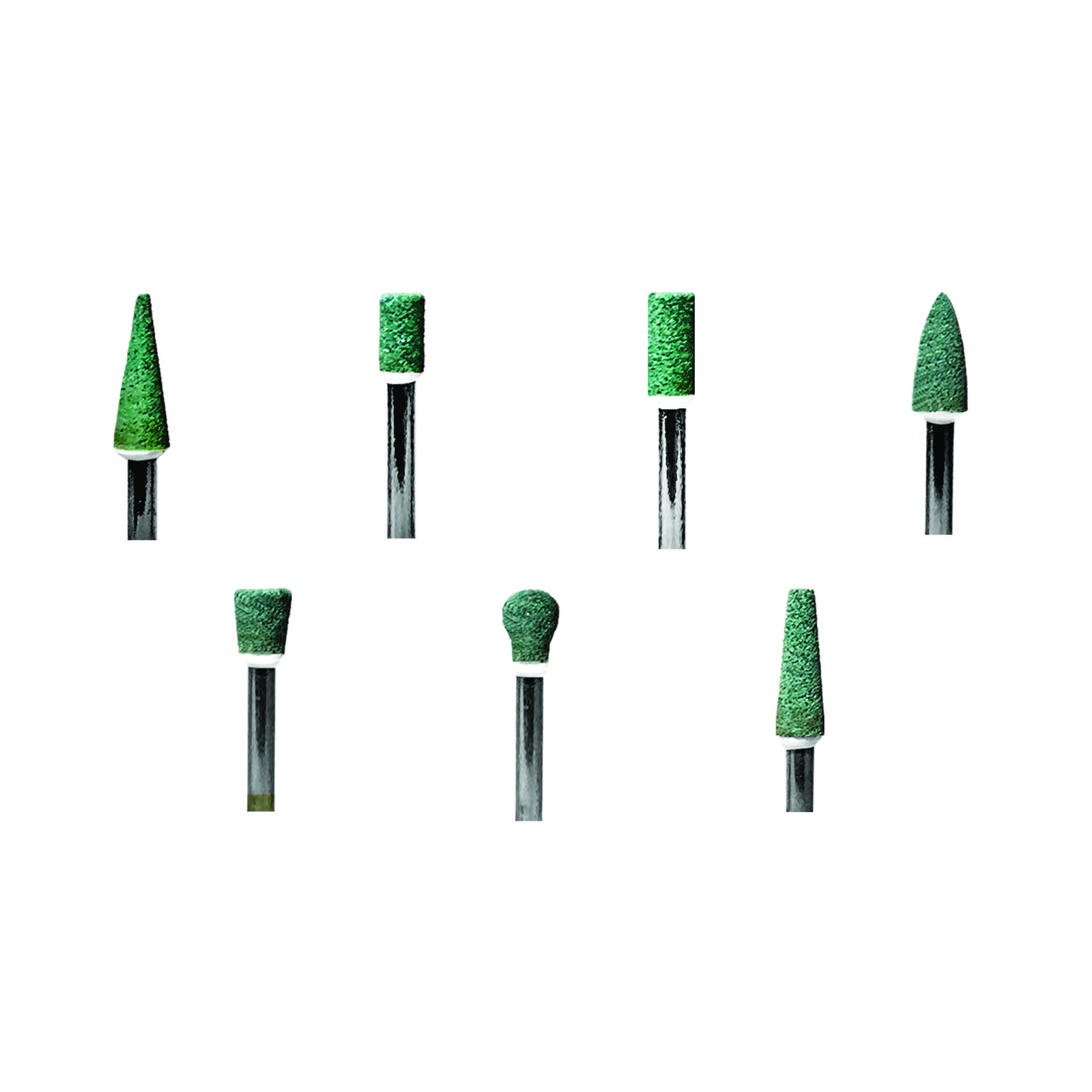 Green Mounted Stones- FG – 12pk – Inverted Cone