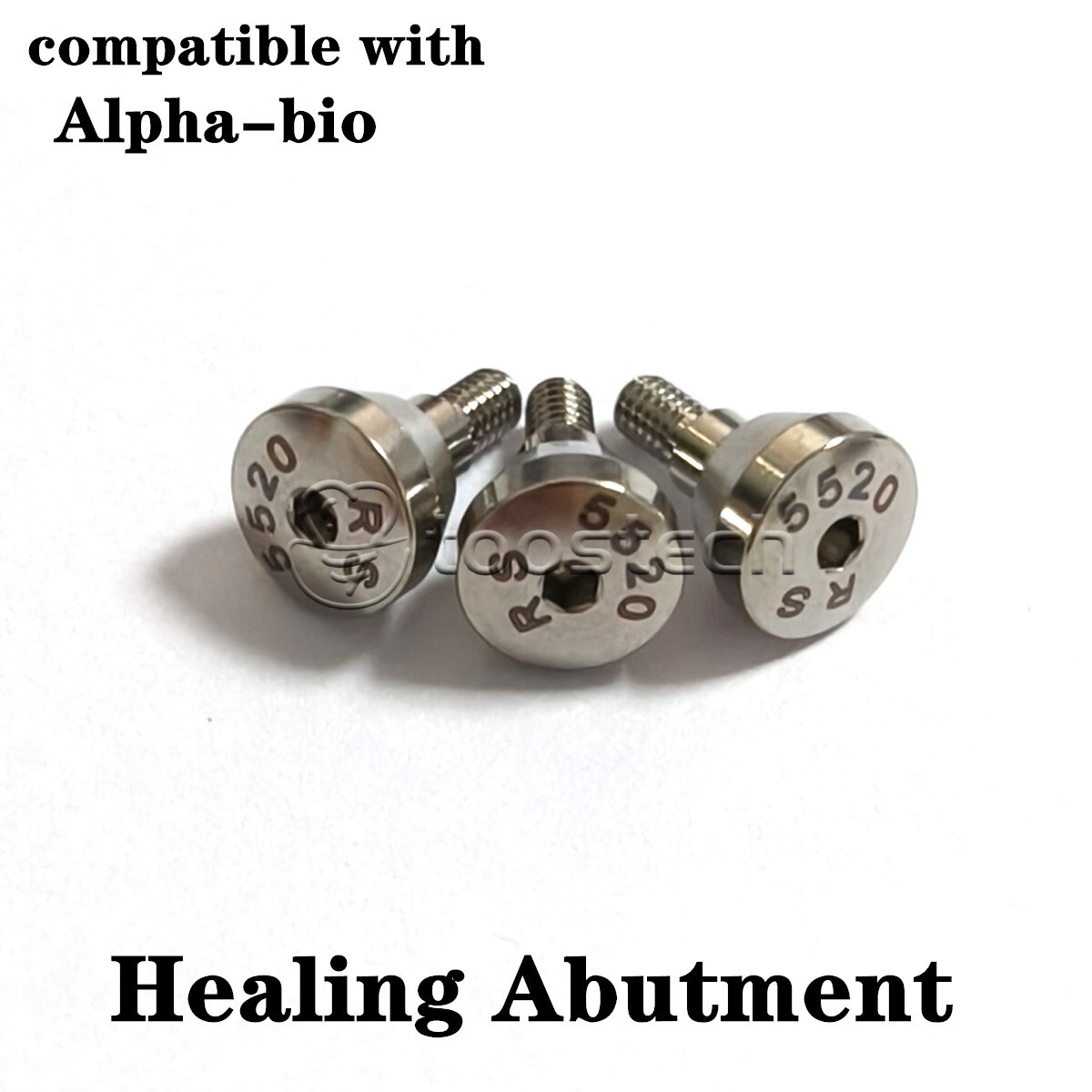 Dental Healing abutment compatible with Alpha-BIO platform D3.8/D5.5