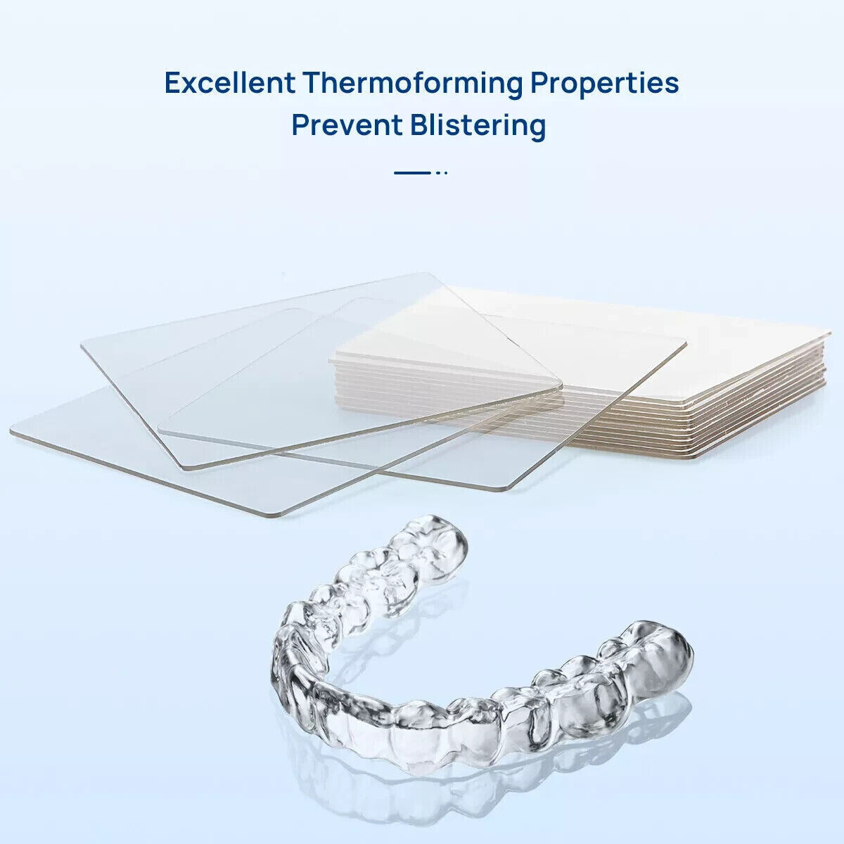 Dental Lab Plastic Ortho Thermoforming Blister Material Sheet Hard 1.0+1.5+2.0mm