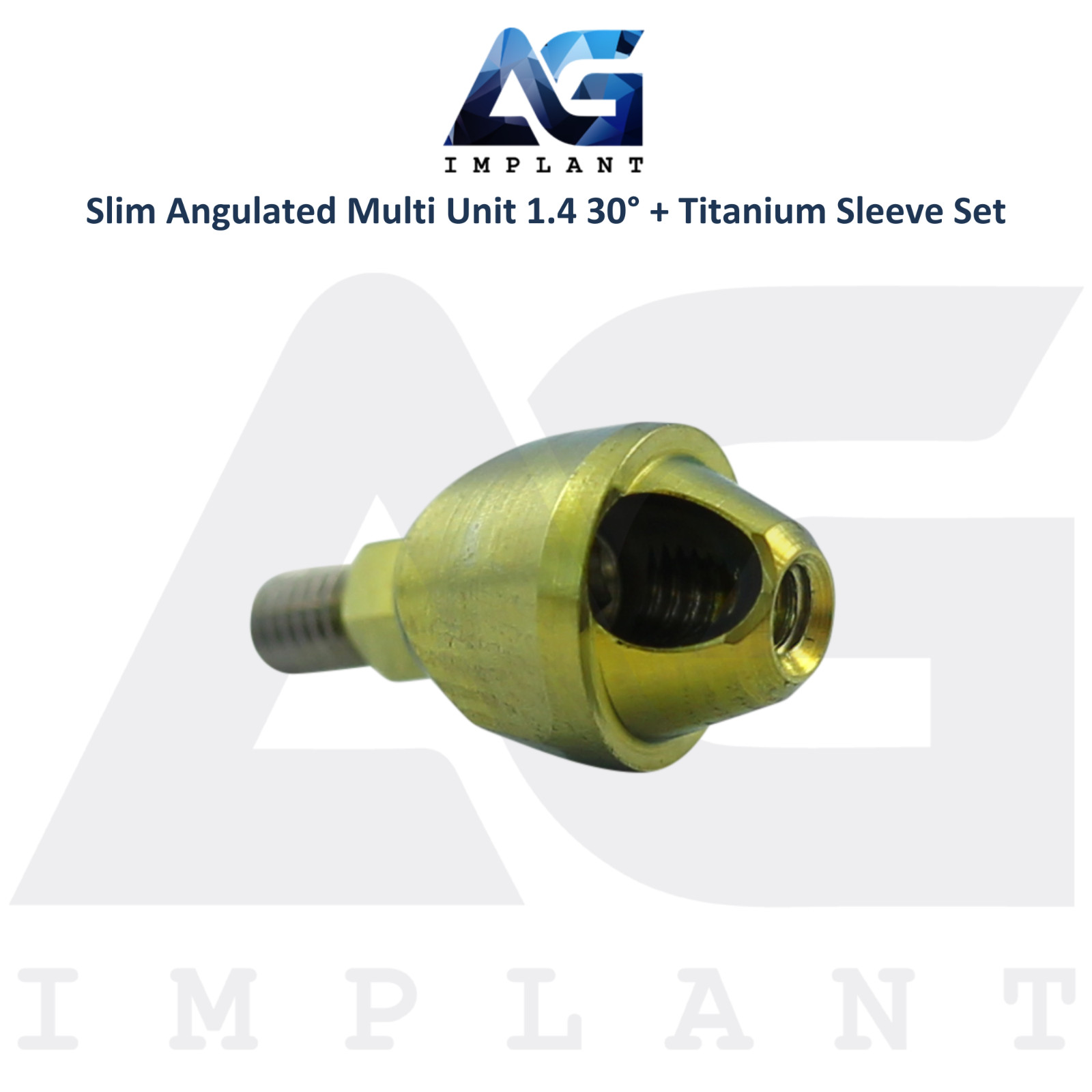 10 Angulated Multi Unit 1.4 Prosthetic 30° Titanium Sleeve Slim Int Hex 2.0mm