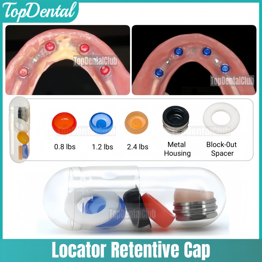 Dental Universal Implant Locator Retention Cap Insertion Extraction Core Tool