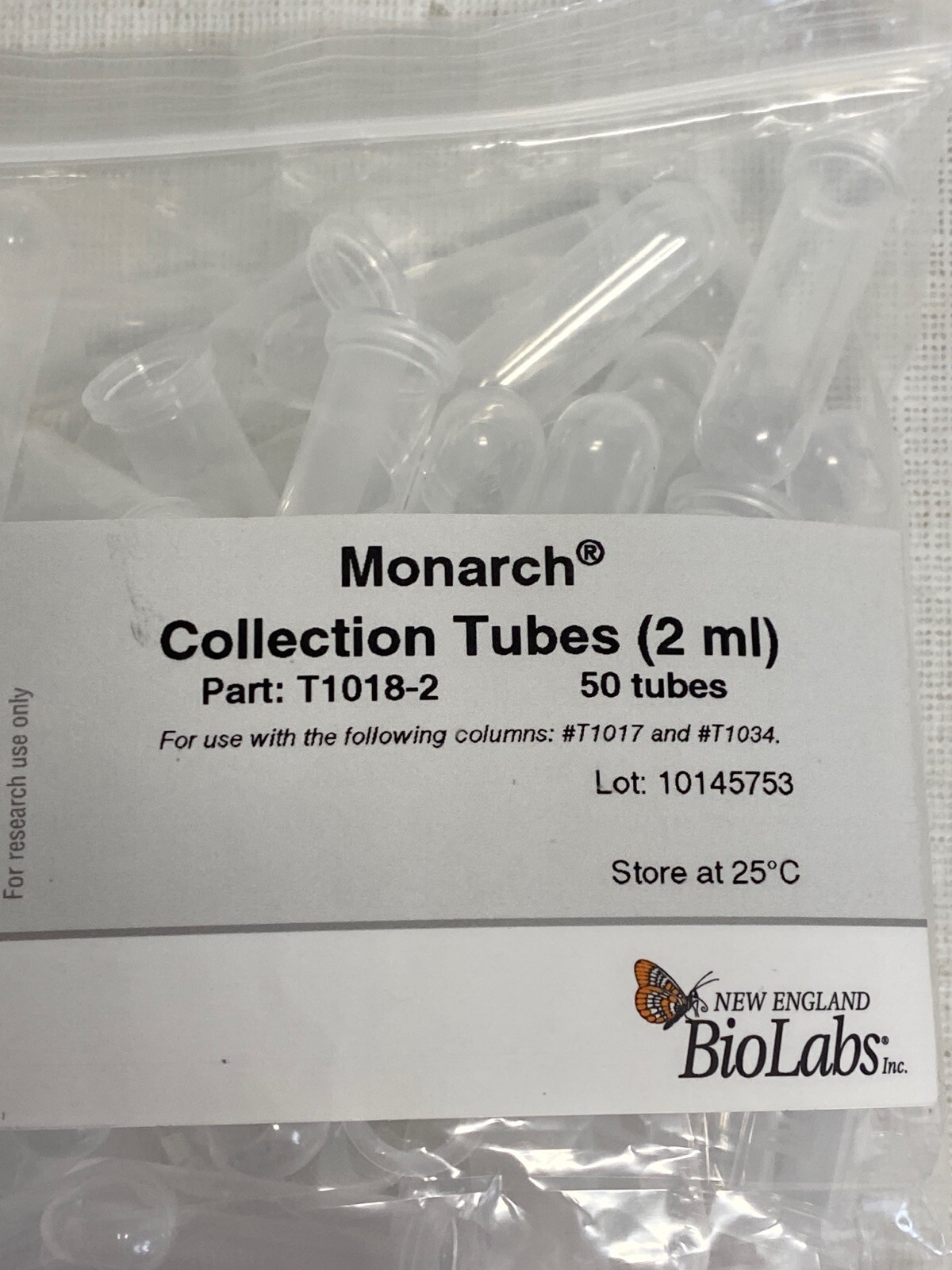 (200 Pcs) NEW ENGLAND BIOLABS Monarch 2mL Collection Tubes 200-Preps T1018-2