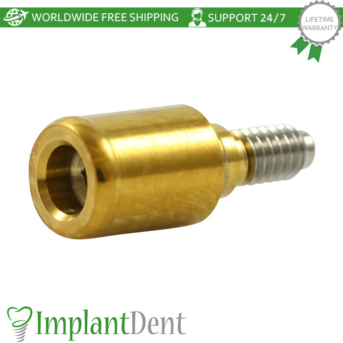 2x Straight Loc In Dental Attachment Prosthetic Standard Set Int Hex 2.42mm