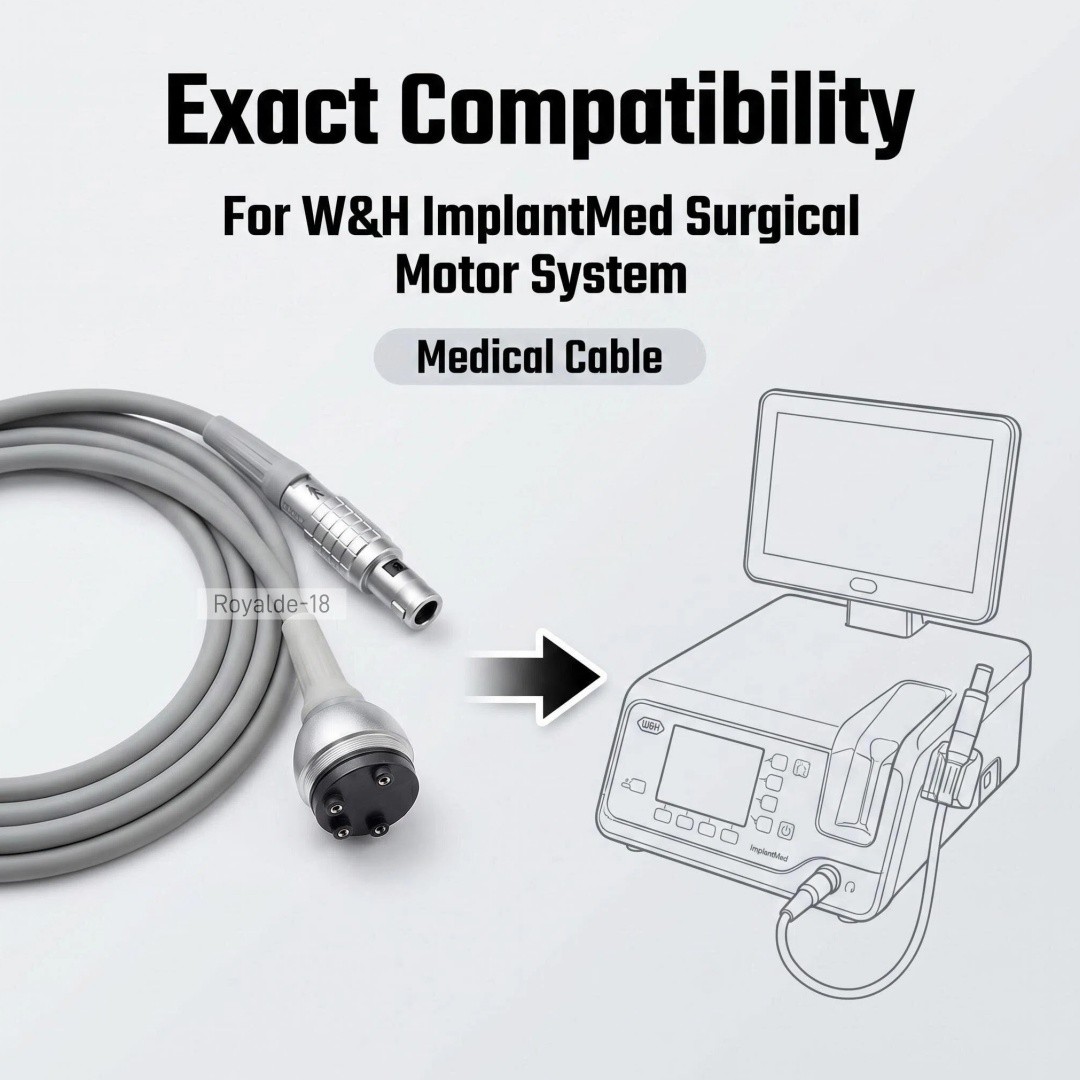 Dental Implan Motor Cable Motor Line Replacement Tube Fits DEN/W&H/KAVO/NSK