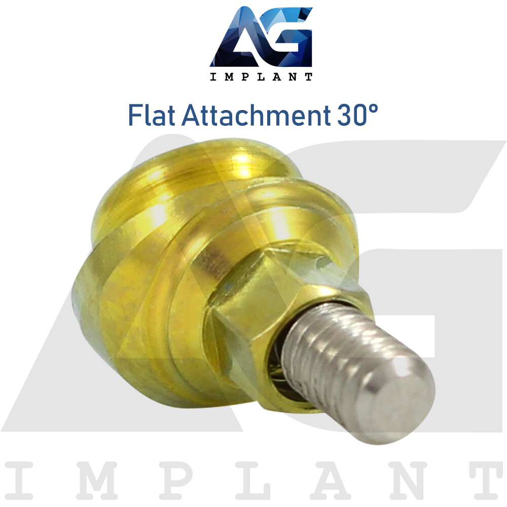 Angled 30° Flat Attachment Standard Silicone Set Titanium Internal Hex