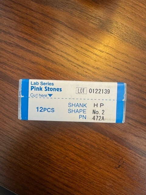 Lab Series Aluminum Oxide Mounted Pink Stones 12/Bx