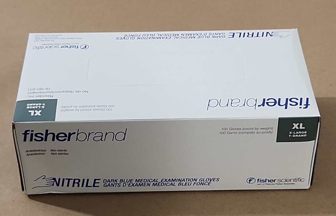 *NEW* CASE OF 900 Fisher Scientific 19-181-611 XL Medical Examination Gloves