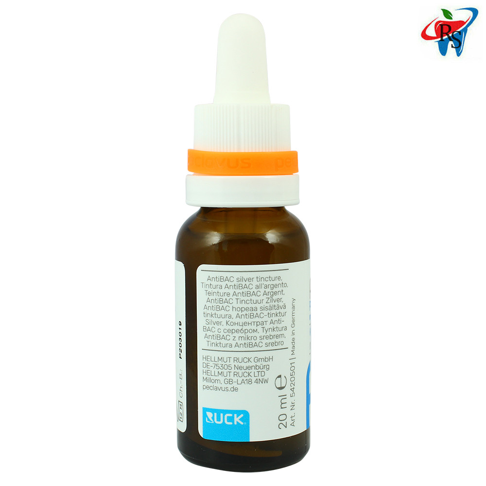 1 Ruck Peclavus PODOMed AntiBAC Tincture With Silver Nanoparticle Skin Nail 20ml