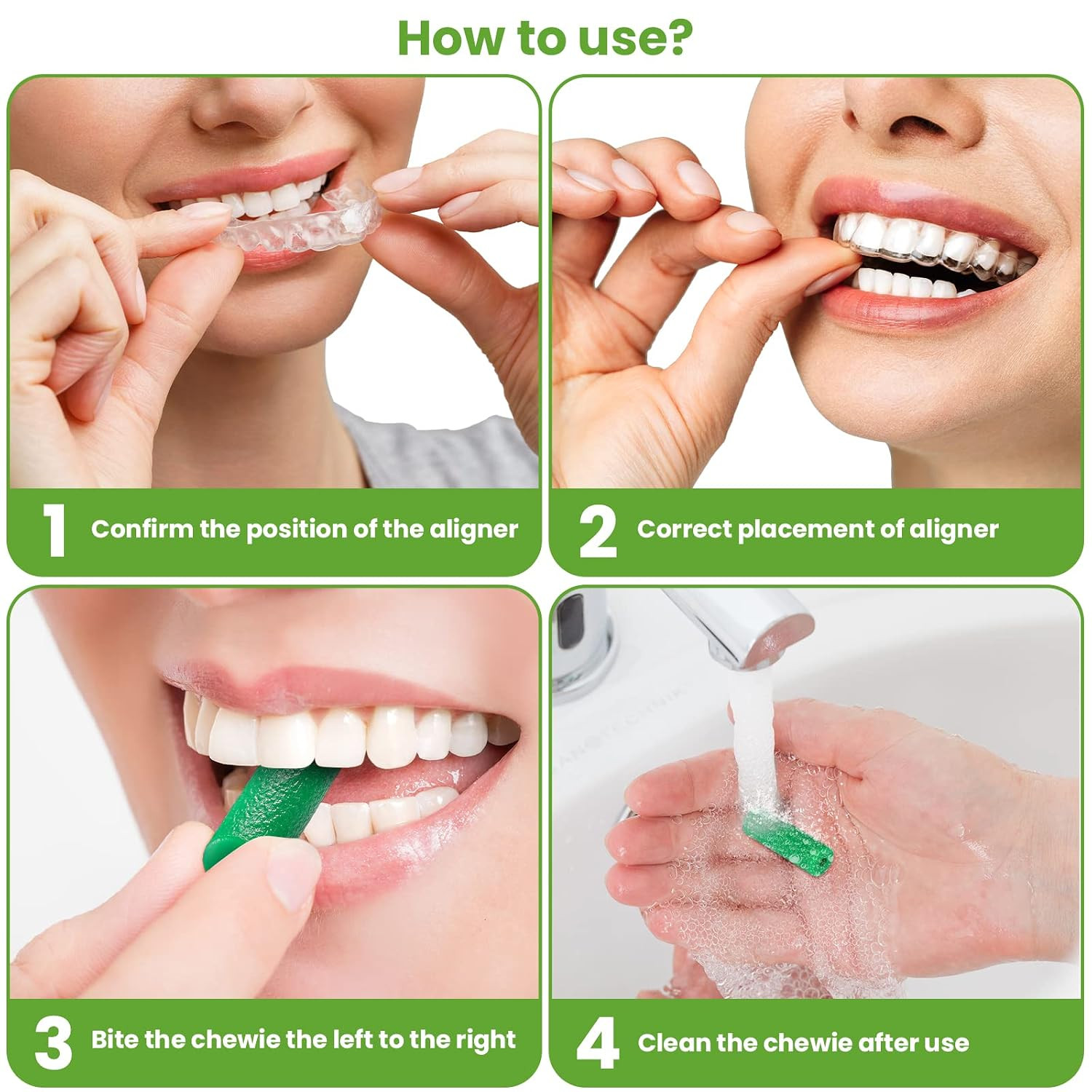 20 Pcs Chew for Invisalign Aligners, Aligner Tray Seaters for Invisible Braces,