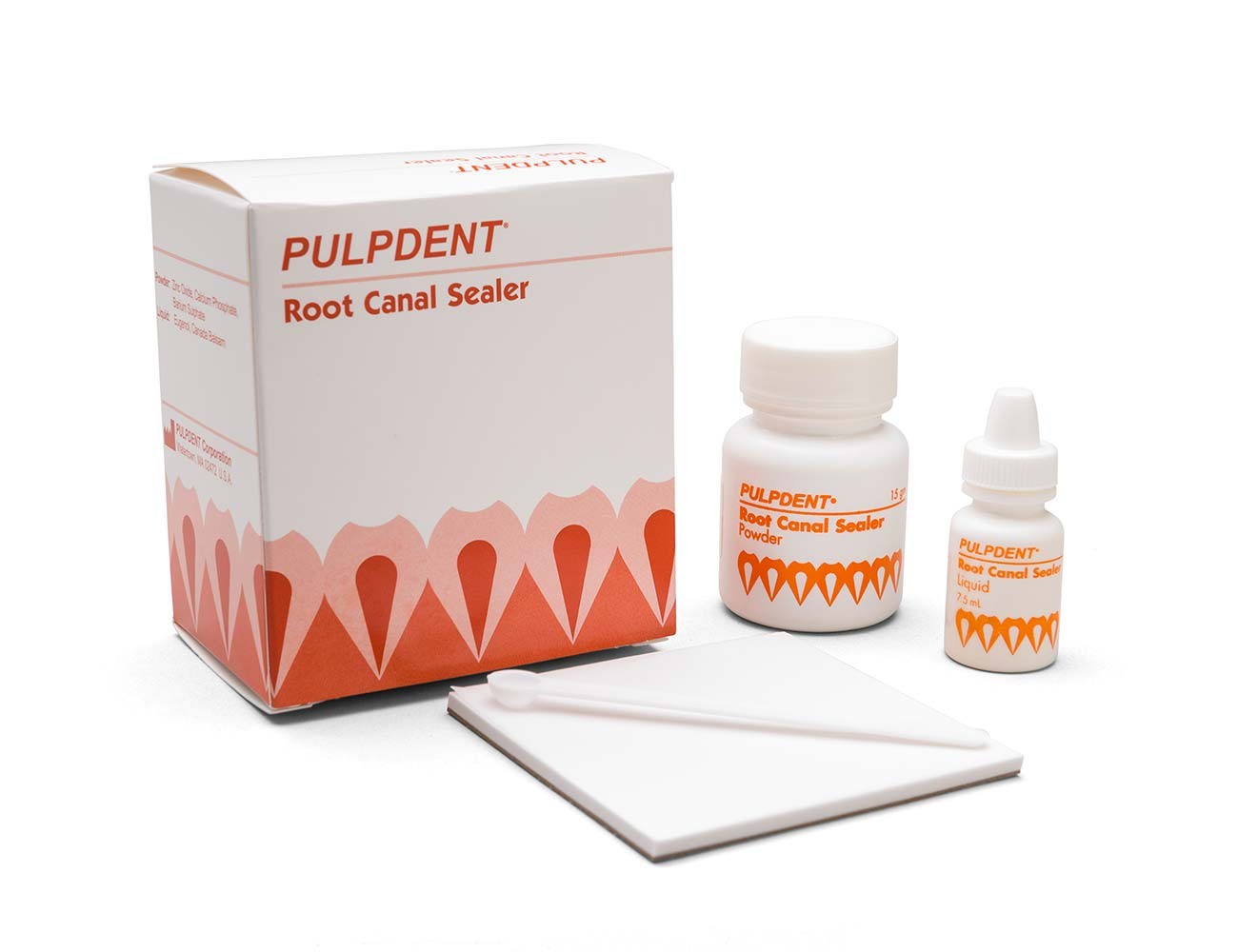 Pulpdent RK Root Canal Dental Sealer Complete Package Power Liquid Pads & Scoop