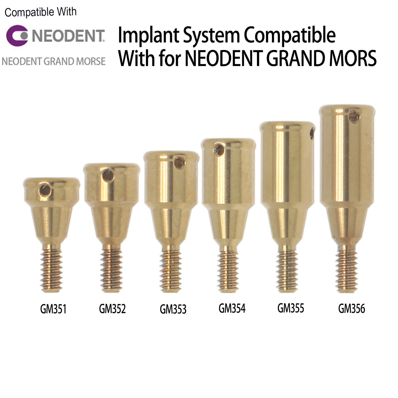 Neodent GM Overdenture Abutment Removable Anchor for NEODENT GRAND MORSE 1-6mm G
