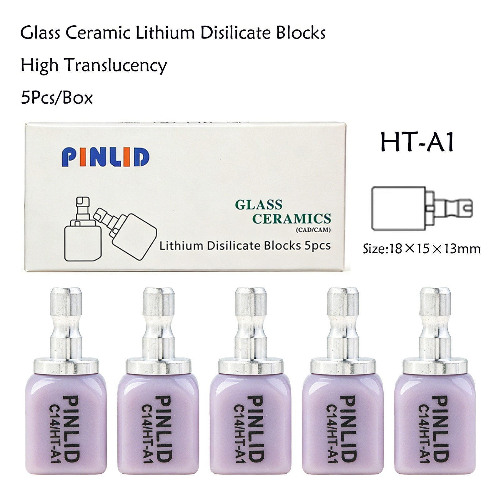C14/B40/A16 Dental Exam Ceramic Lithium Disilicate Block CAD/CAM for CEREC inLab