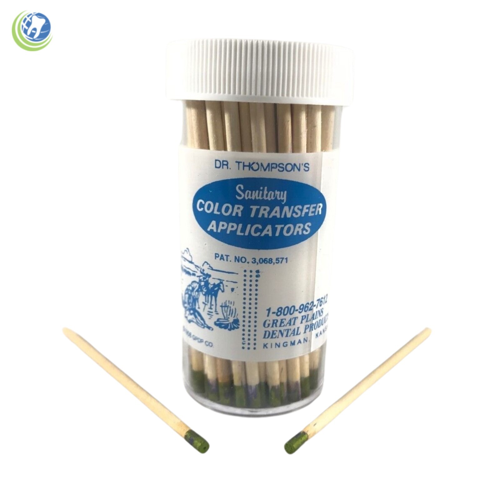 Dr. Thompson’s Color Transfer Applicators Great Plains Dental Products 150/Pack