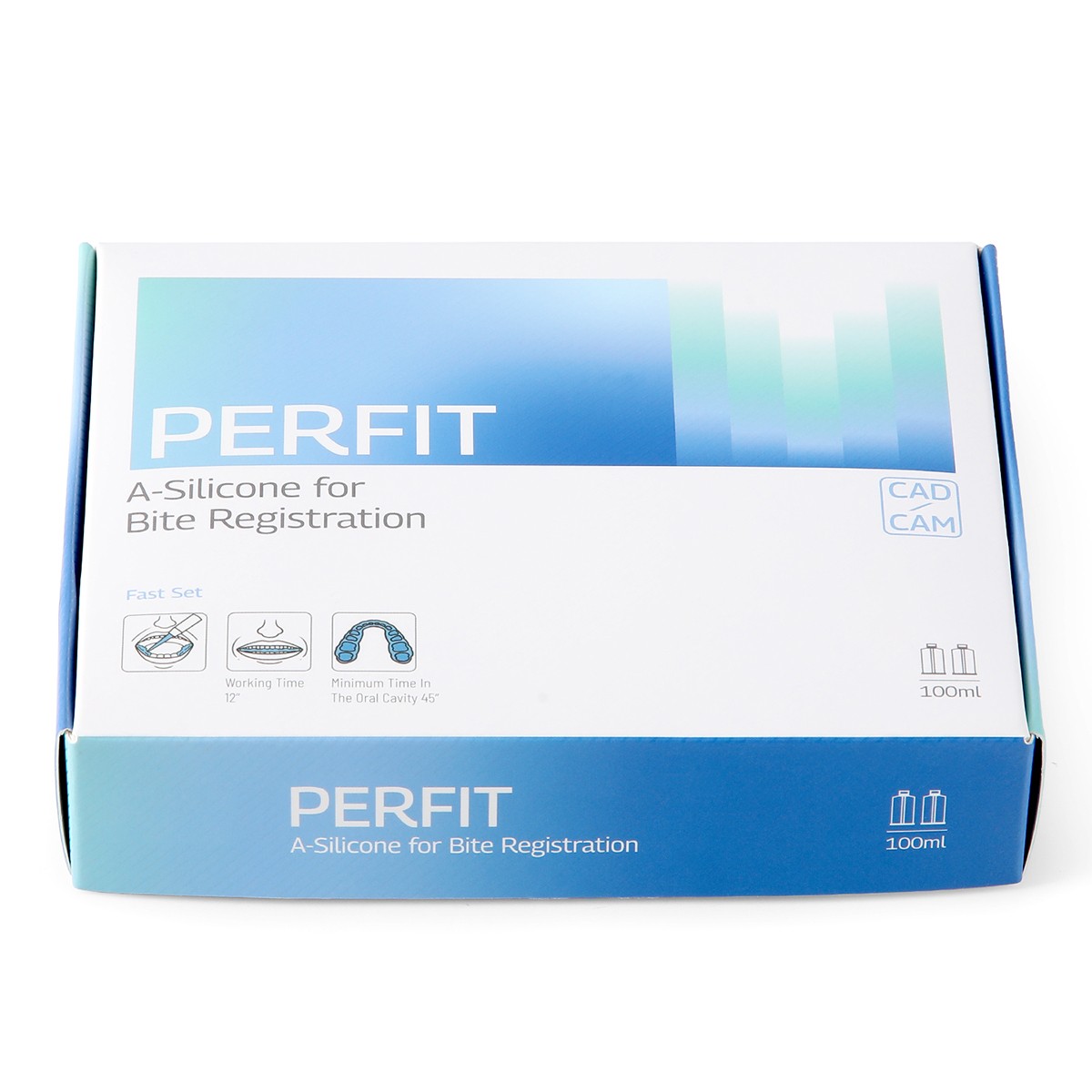 AZDENT 2pcs Dental Bite Registration Material Fast Set 50ML/pcs Mixing Tips