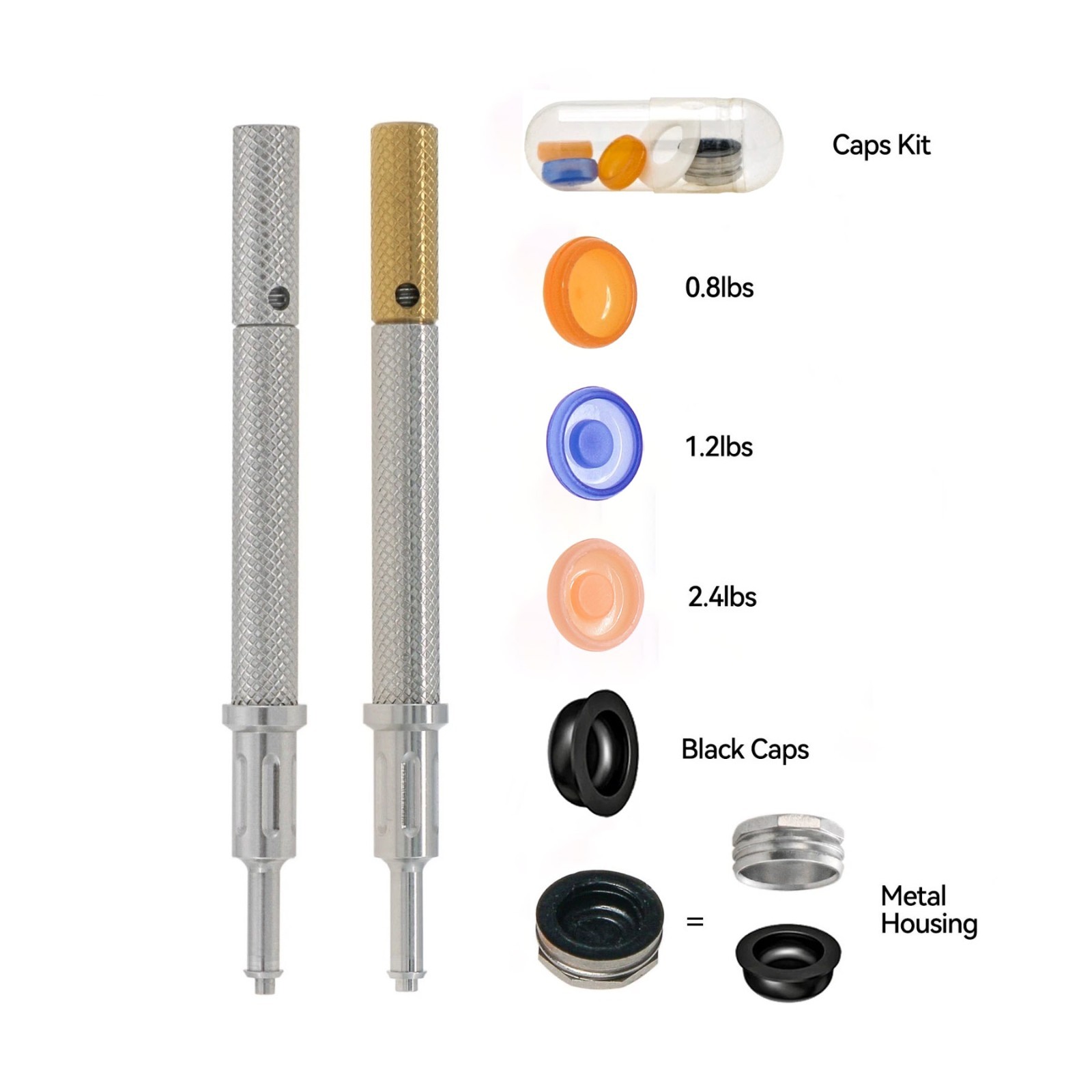 US 3-in-1 Locator Tool with 5Pcs Overdenture Retention Caps Set