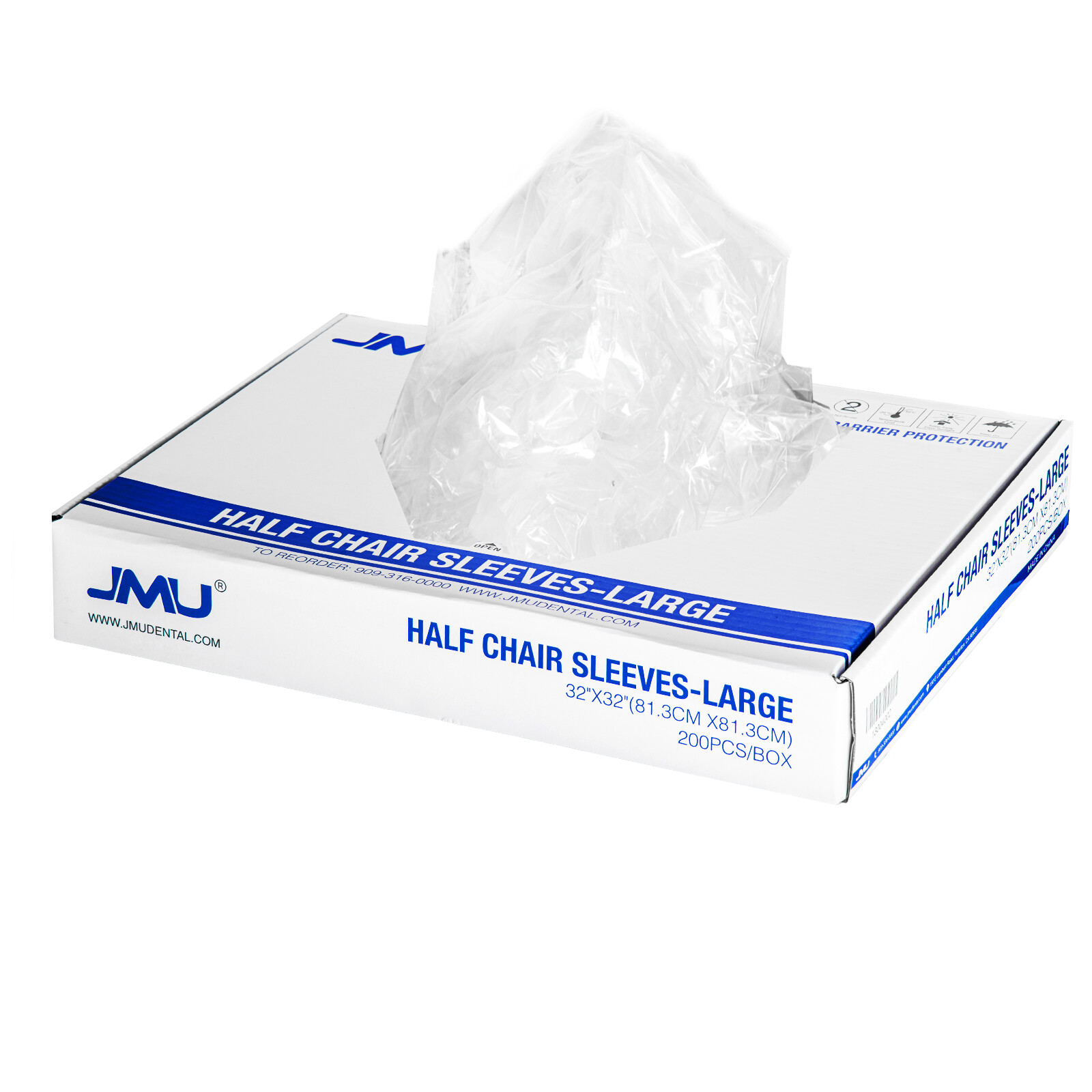 200/Box Disposable Half Dental Chair Sleeves Cover LARGE Durable Plastic 32″x32″