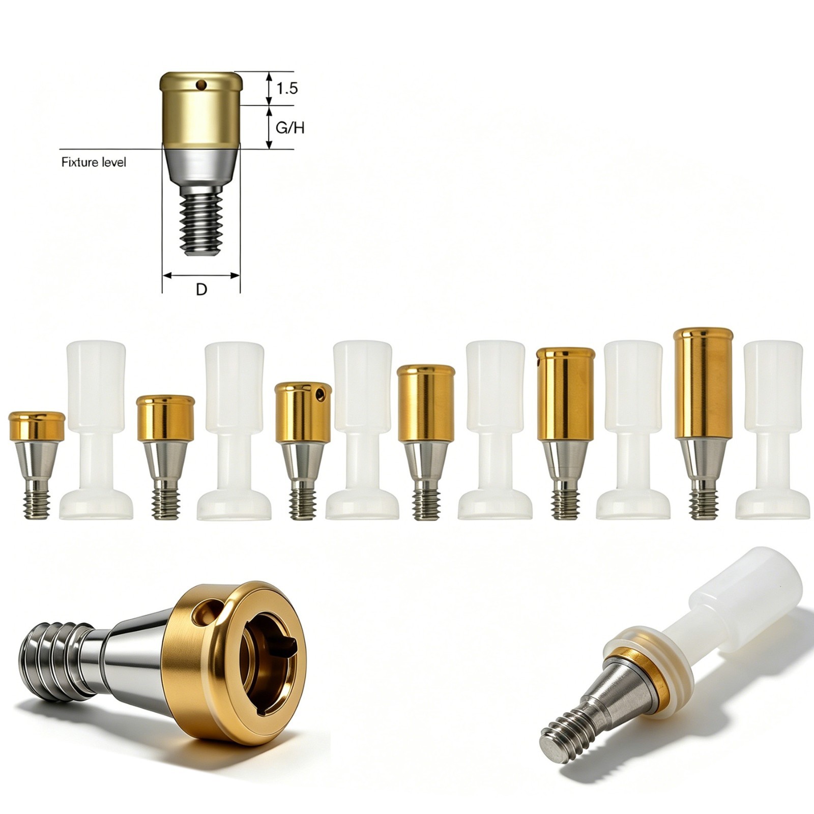 US Zest LOCATOR Attachment HIOSSEN ET Legacy Mini/Regular Abutment All Heights