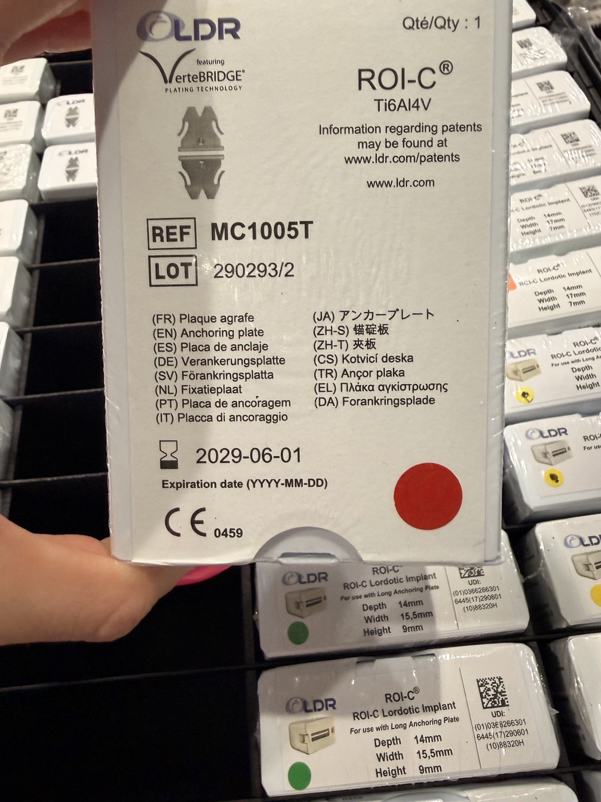 LDR ROI-C Lordotic Orthopedic Implant REF MC1436P