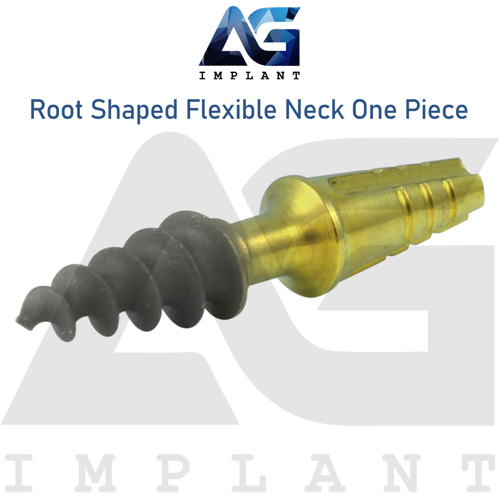 5 Root Shaped Flexible Neck One Piece Fixture System Titanium RBM surface