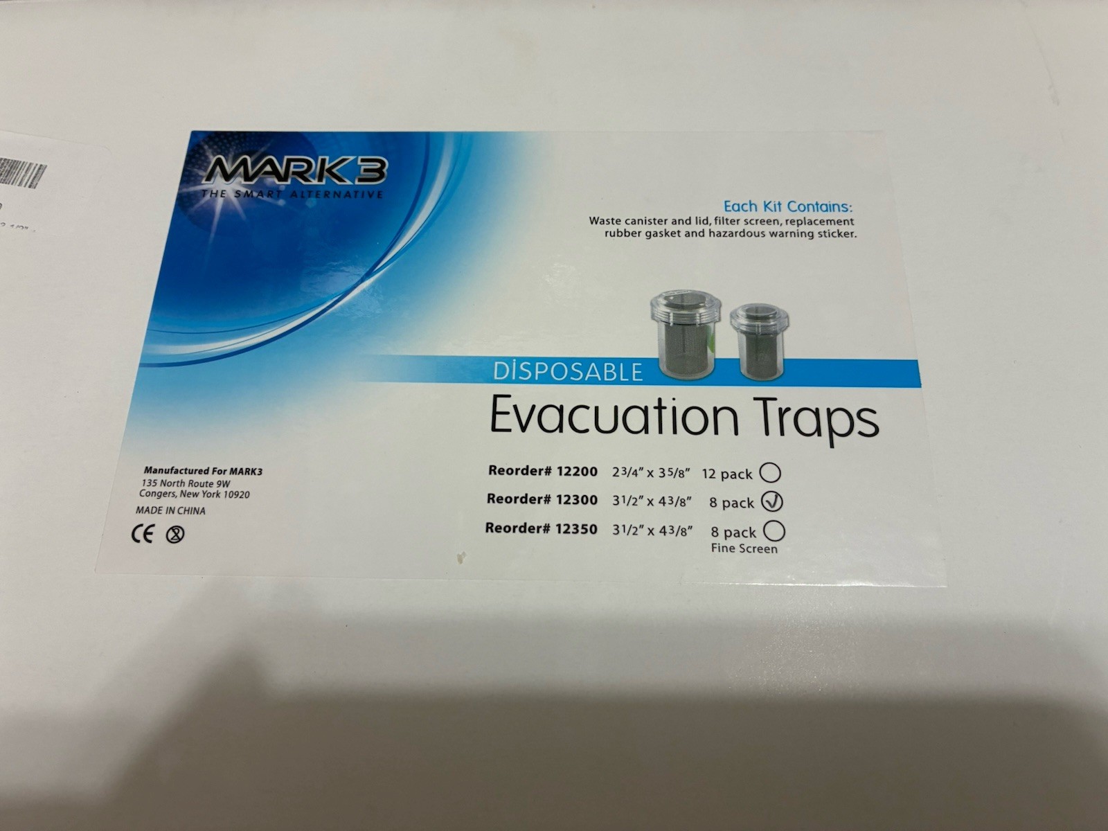 Dental Evacuation Traps 3 1/2” X 4 3/8” 6 traps