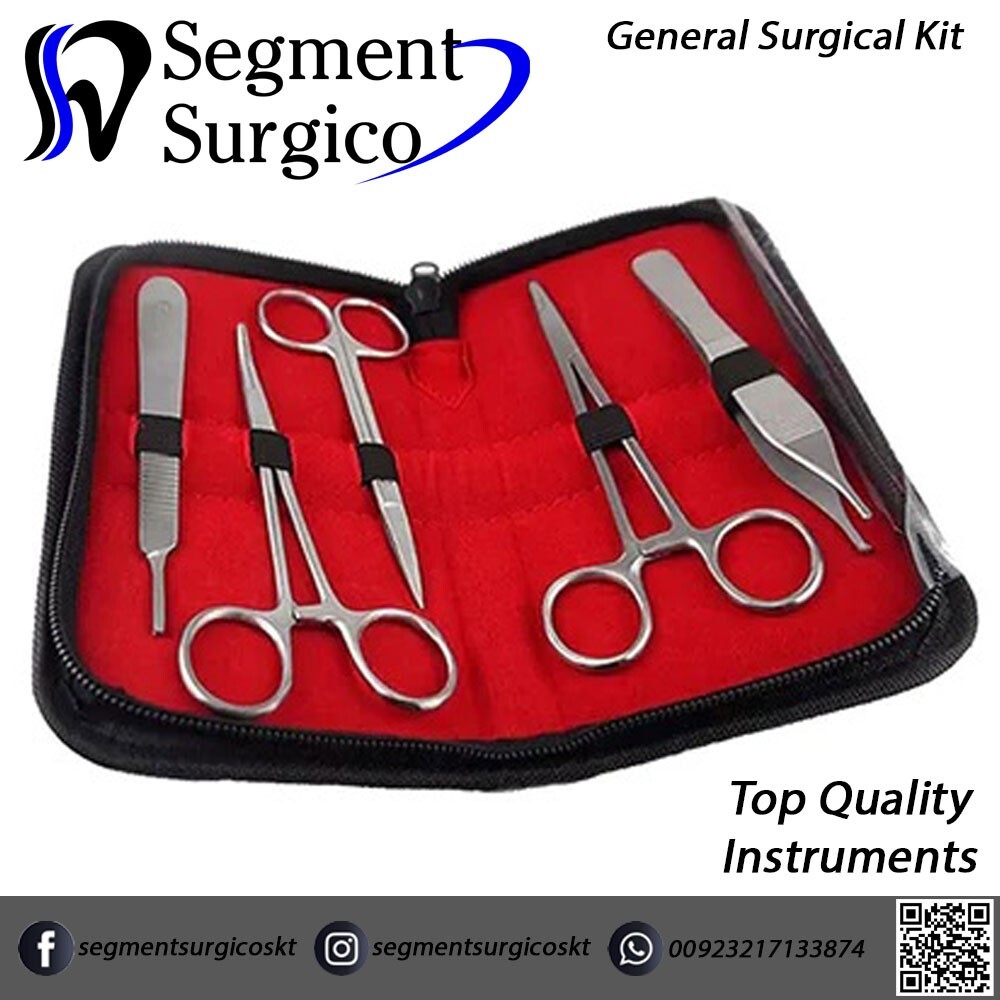 Segment Surgico 5 Pcs Suture Training Kit, Student Training Surgical Instruments