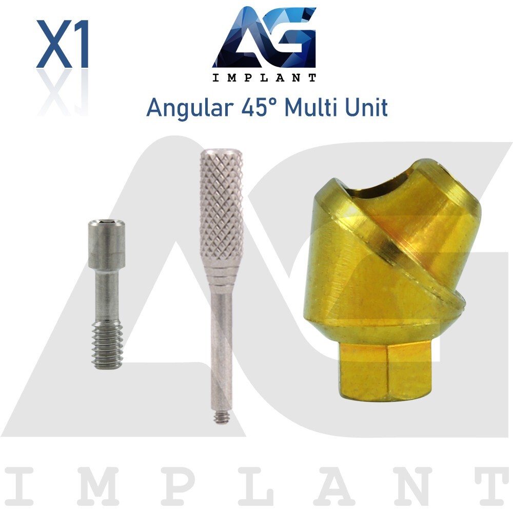 Angular Multi Unit 1.6 Prosthetic System New 45° With Screw